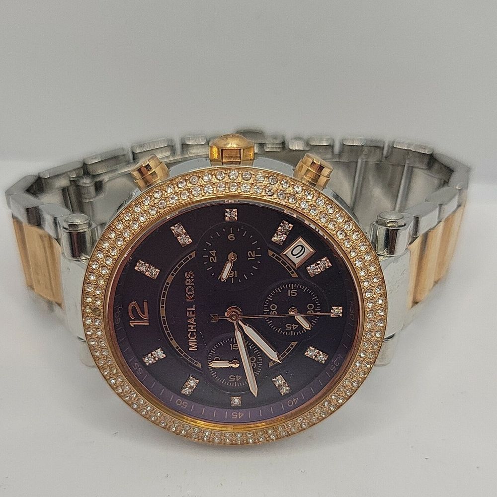 Michael Kors Parker MK6108 Women's StainlessSteel Analog Dial Quartz Watch AM431 - Picture 7 of 11